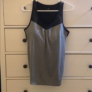Athleta Supercharged Tank: Two in One Tank, gray and black, large